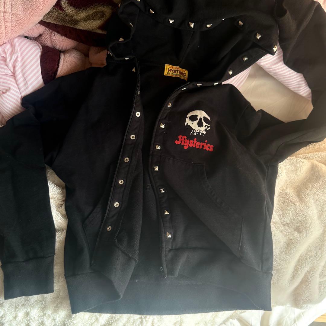 ヒステリックグラマー いちご　練乳　スタッズパーカー　パーカー