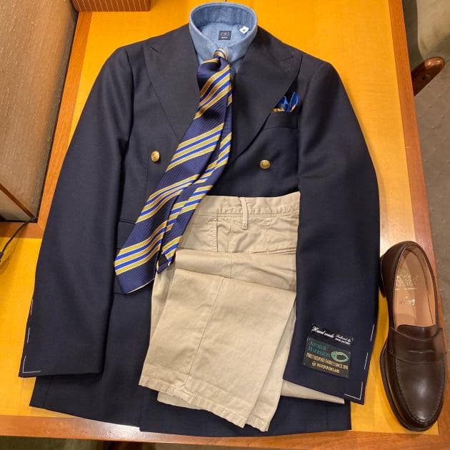 未使用級 20SS ハンドメイドライン 40周年 ビームスエフ ダブルブレザー