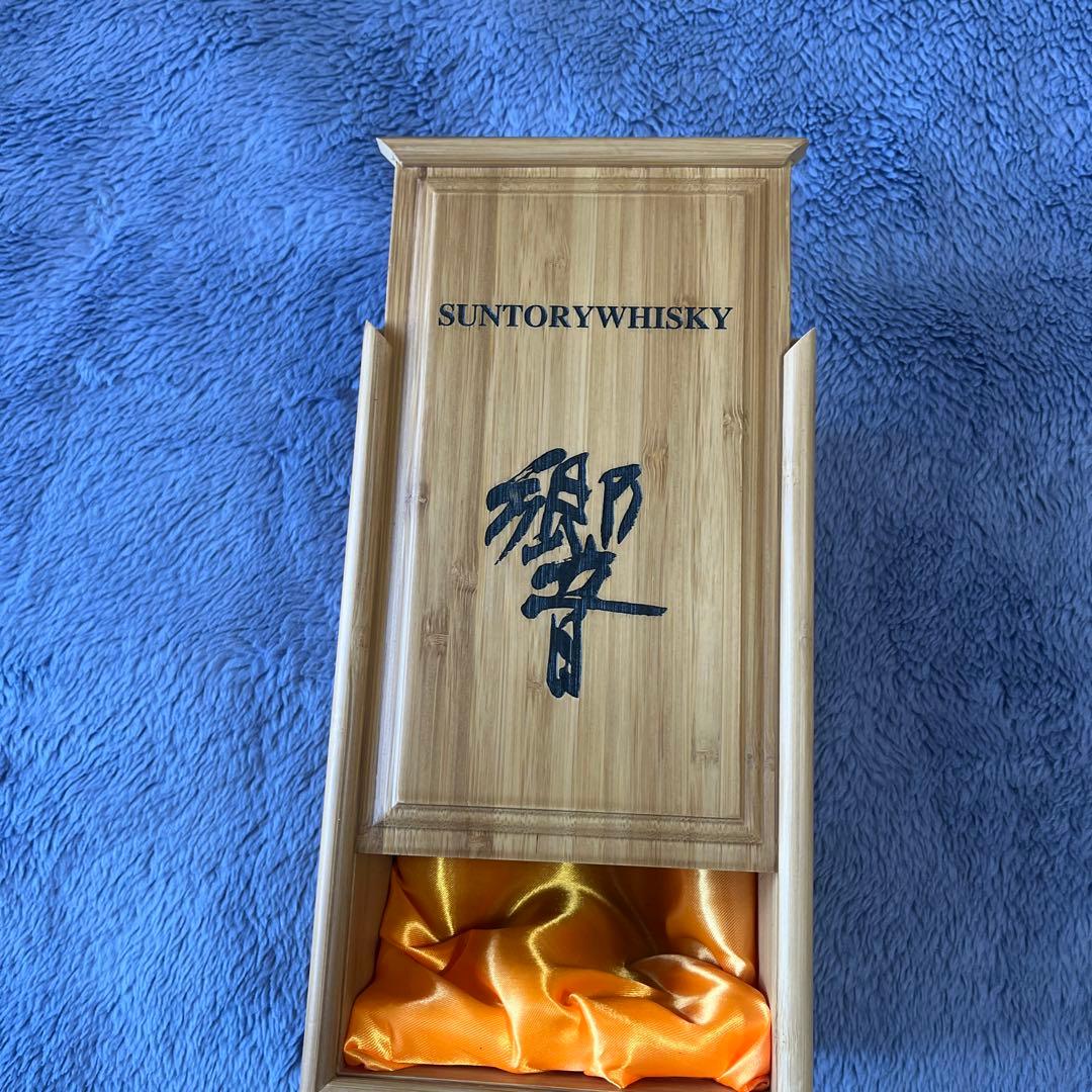 響ウイスキー 空箱—竹製ウイスキーケース1本