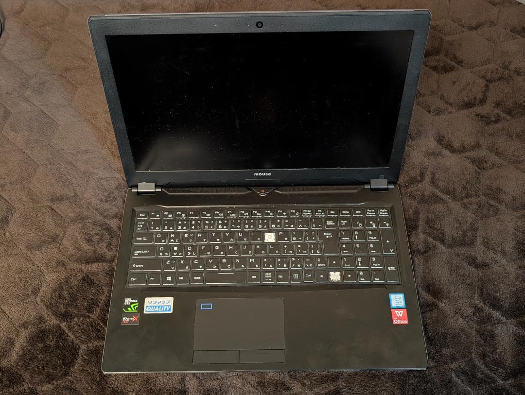 【使用可能】【ジャンク扱い】ノートPC本体、アダプター