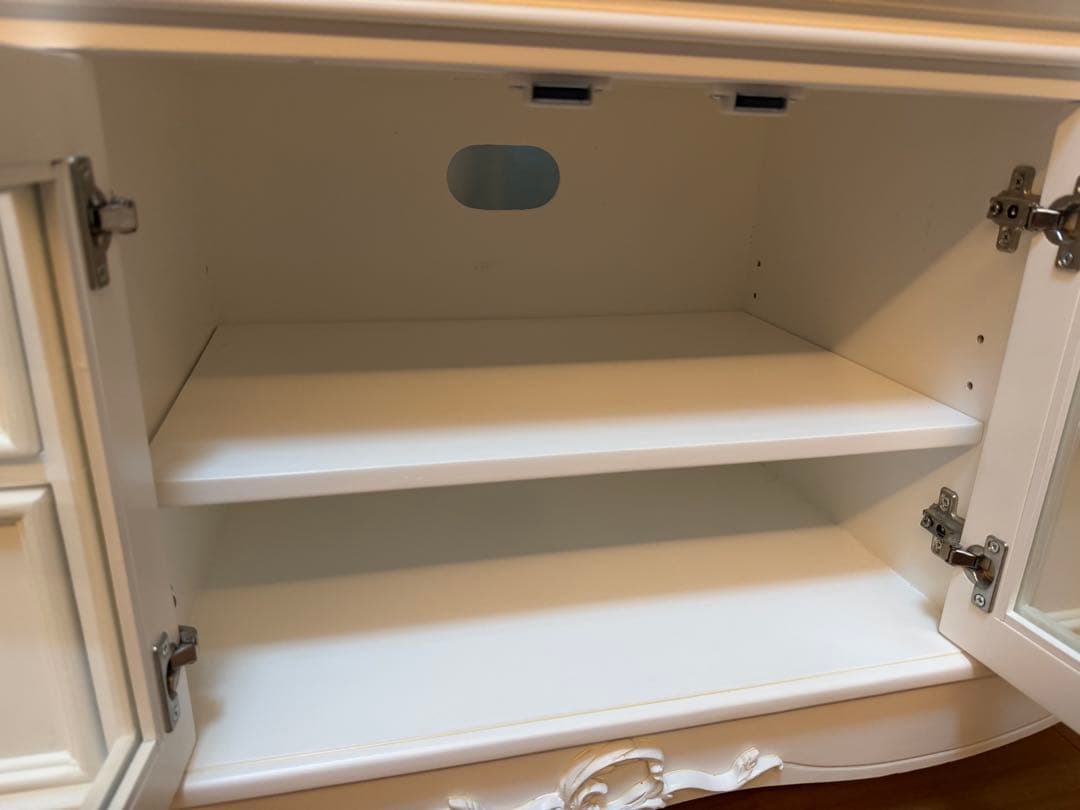 アンティーク調 テレビ台 白塗り