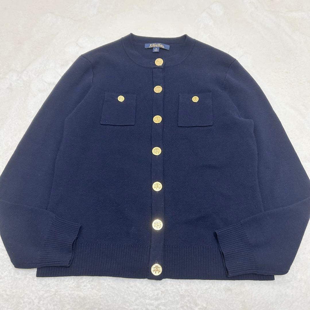 【美品】ブルックスブラザーズ 金ボタン カーディガン ネイビー Mサイズ