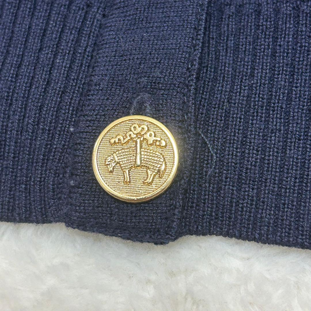 【美品】ブルックスブラザーズ 金ボタン カーディガン ネイビー Mサイズ