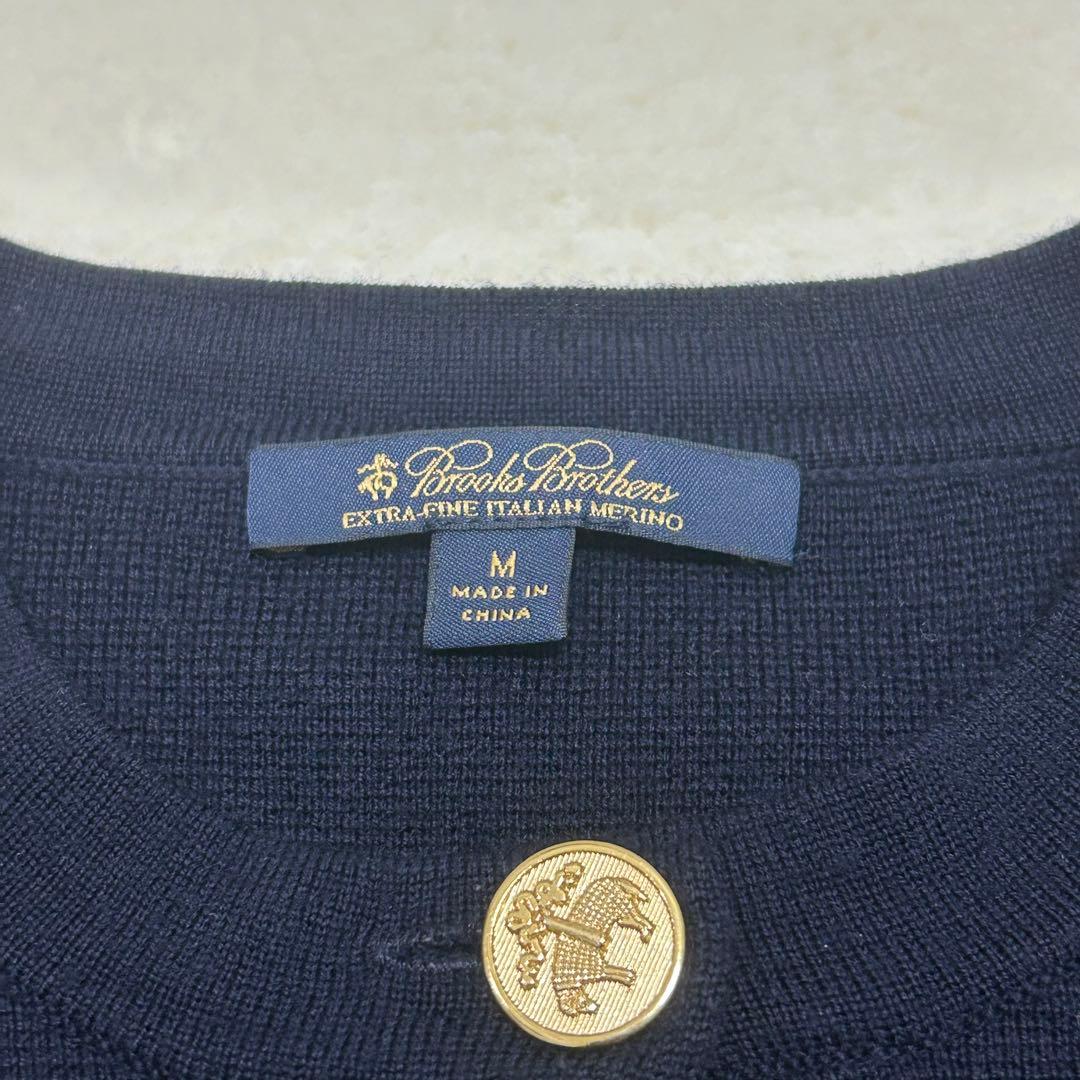 【美品】ブルックスブラザーズ 金ボタン カーディガン ネイビー Mサイズ