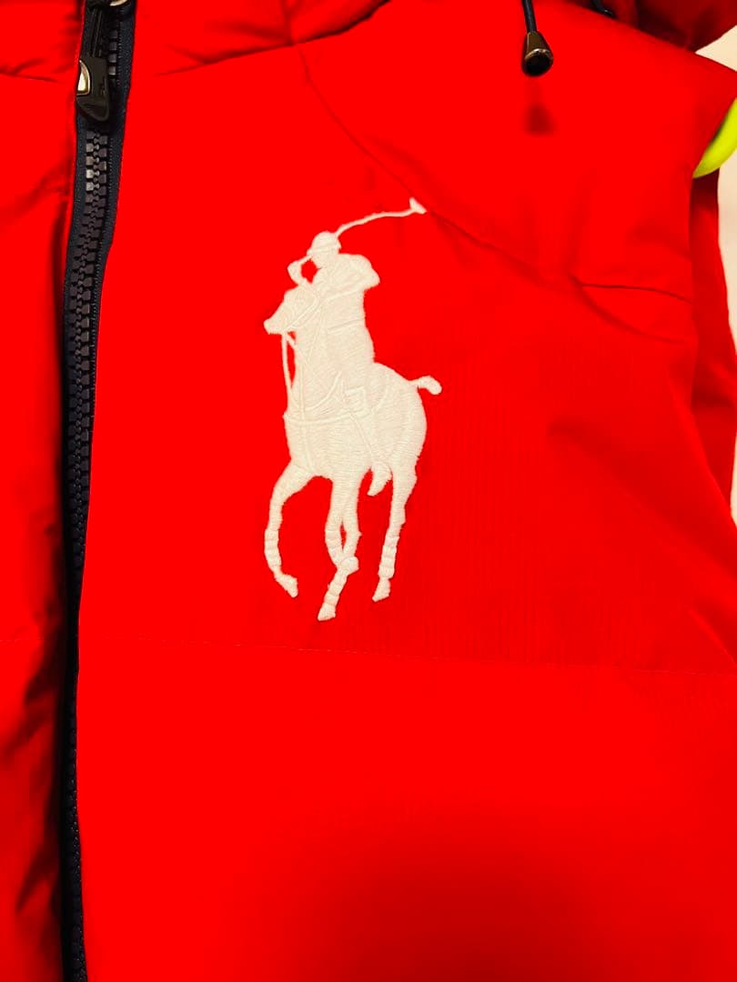POLO RALPH LAUREN ダウンベスト ビッグポニー レッド×ブラック
