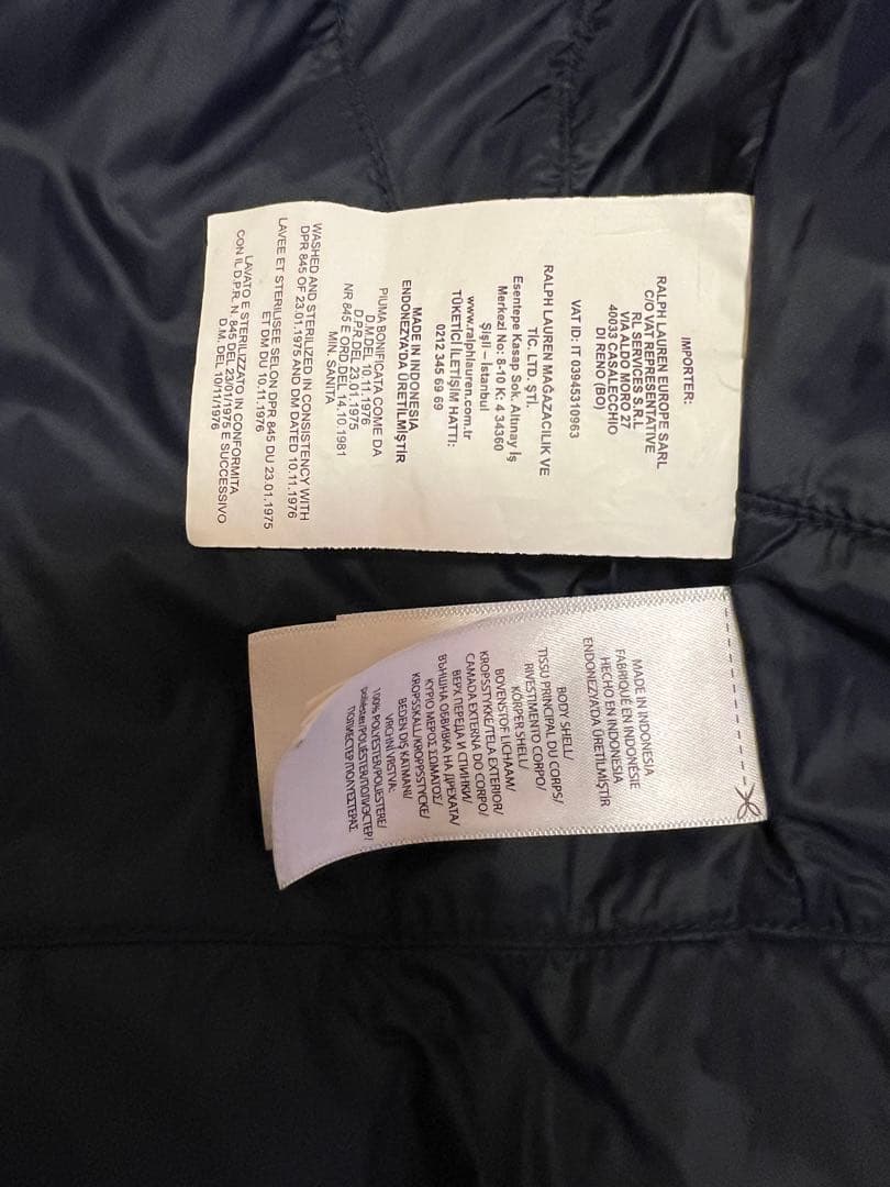 POLO RALPH LAUREN ダウンベスト ビッグポニー レッド×ブラック