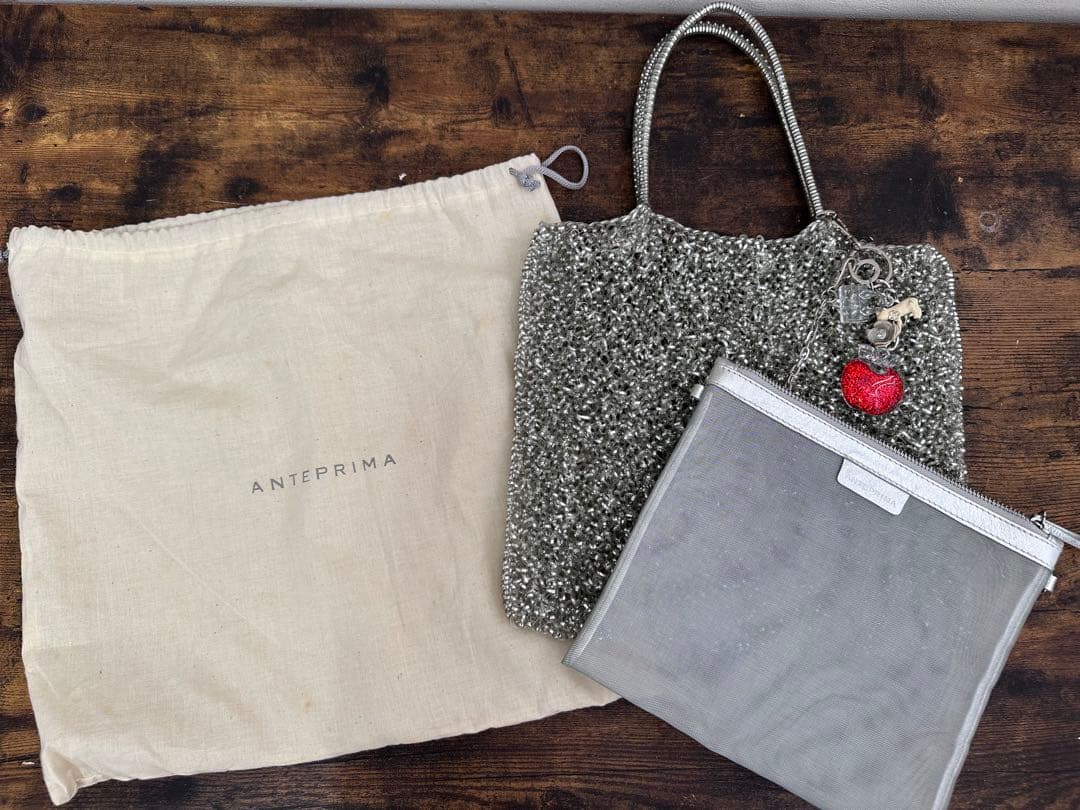 【美品】ANTEPRIMAアンテプリマ　ワイヤーバッグ　シルバー