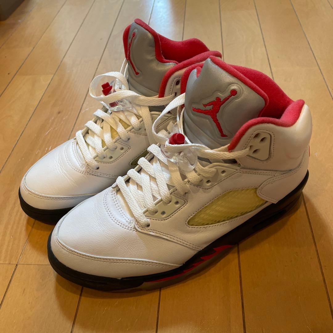 【美品】Nike Air Jordan 5 Retro \"Fire Red\"