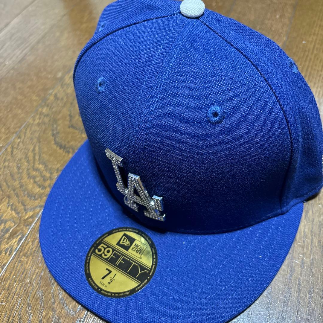 LA ストーン付きキャップ 7 1/2 大谷翔平ドジャースニューエラキャップ