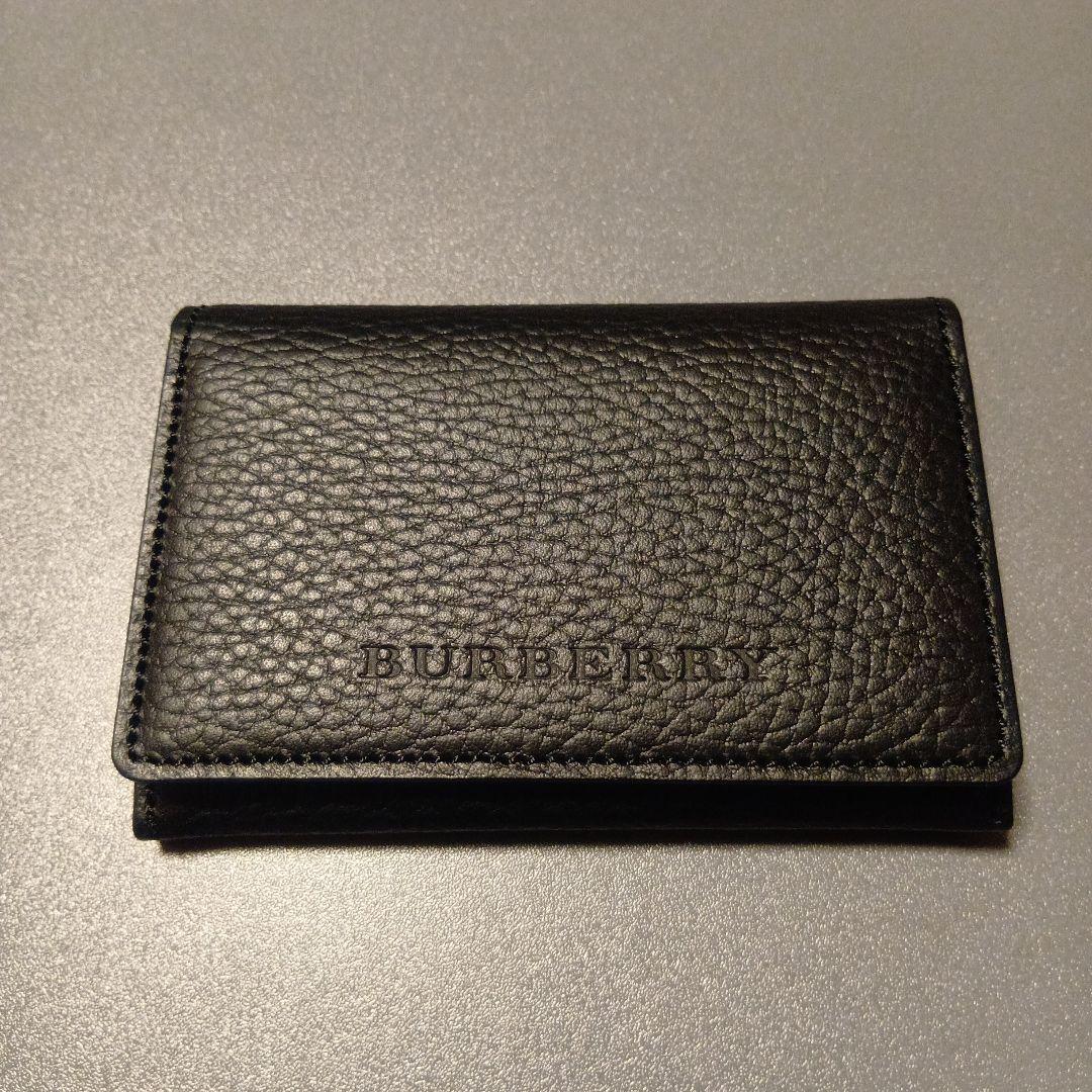 新品未使用！BURBERRY バーバリー 黒 レザー 名刺入れ