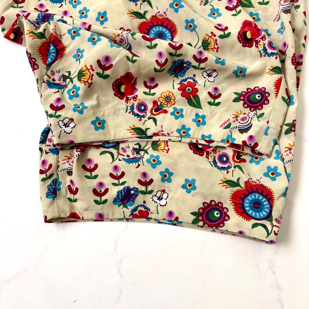 【洗える 極美品】アルベロベロ サルエルパンツ ぶたさん フラワー柄 近年