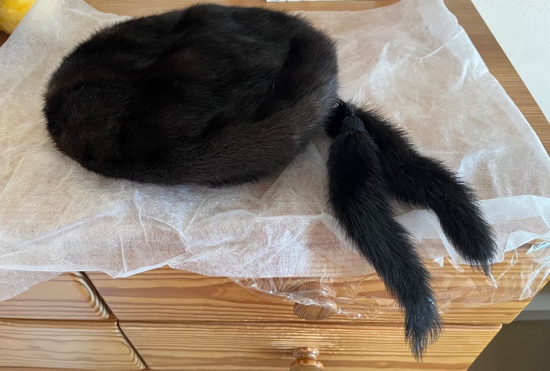 銀座購入✨ヴィンテージ　ミンクファー　クラシックお帽子　年代物