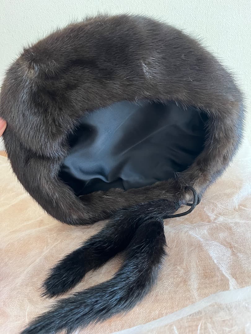 銀座購入✨ヴィンテージ　ミンクファー　クラシックお帽子　年代物