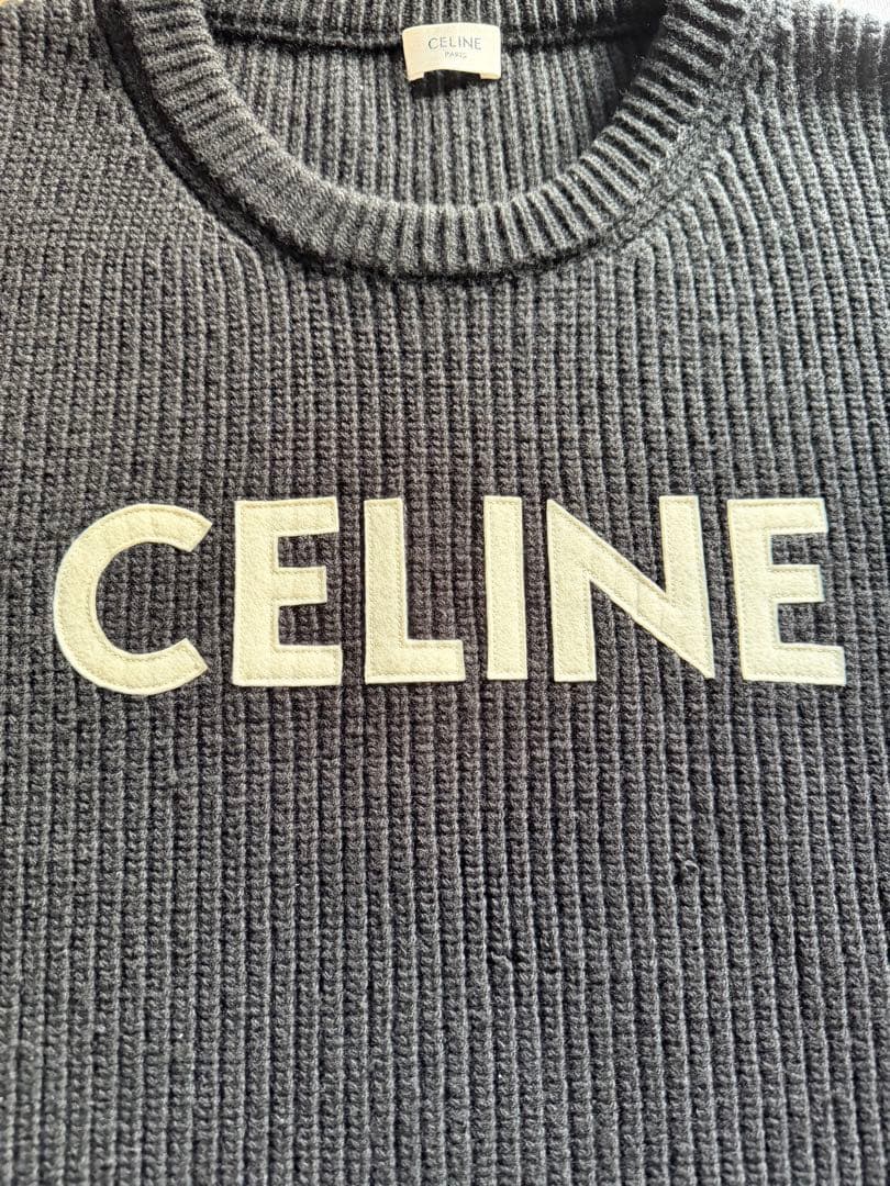 CELINE ブラック ロゴニット