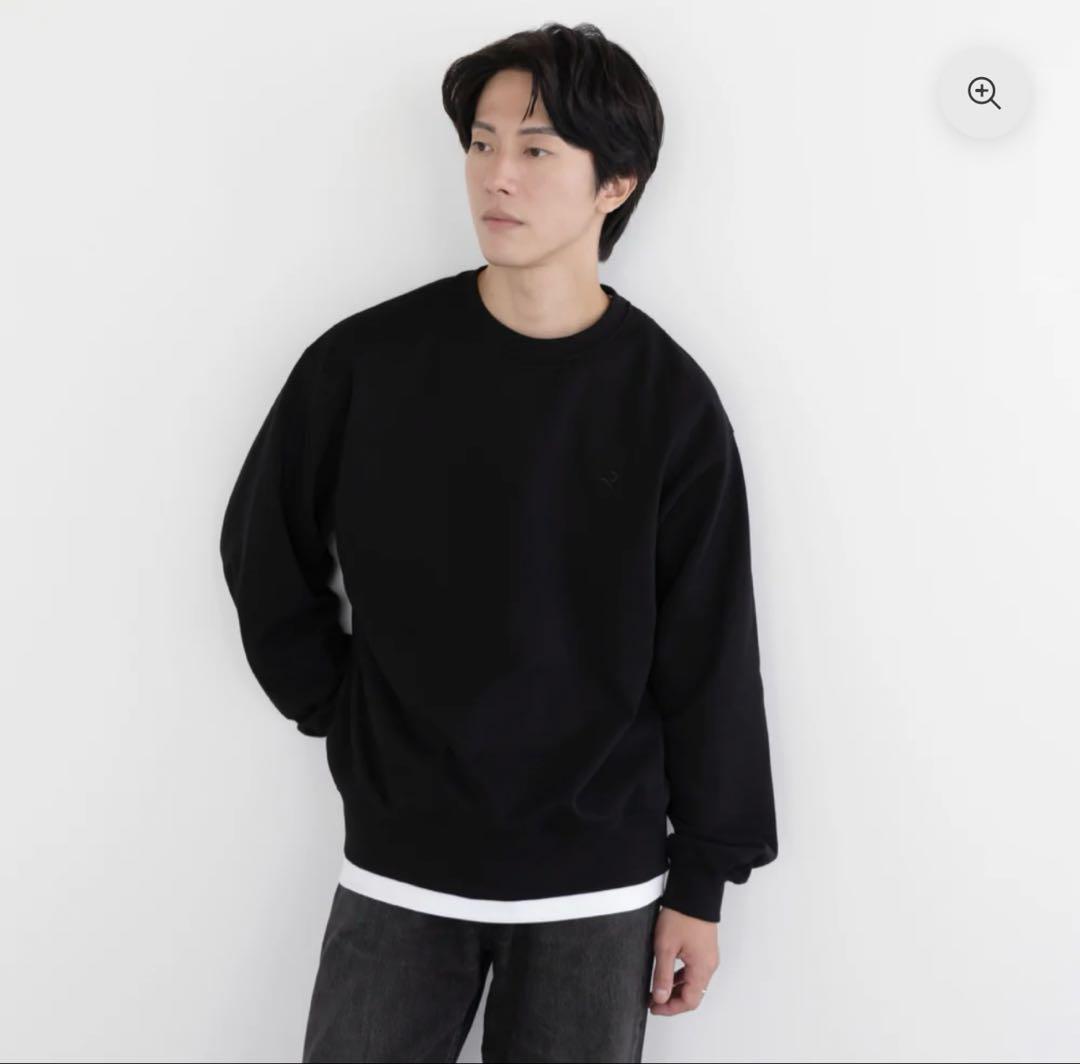 レタッチRetouch Crewneck Sweat Shirts black