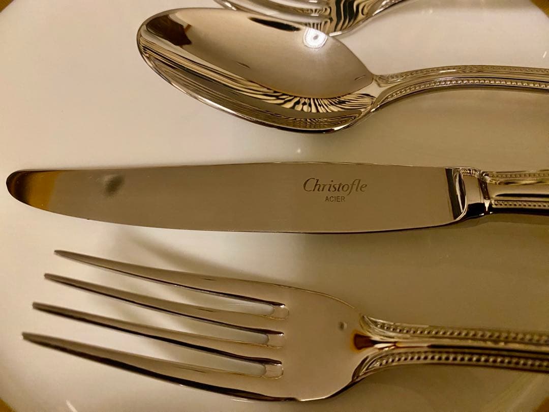 【mikoさま専用商品☆ステンレス製】クリストフル パール カトラリーセット