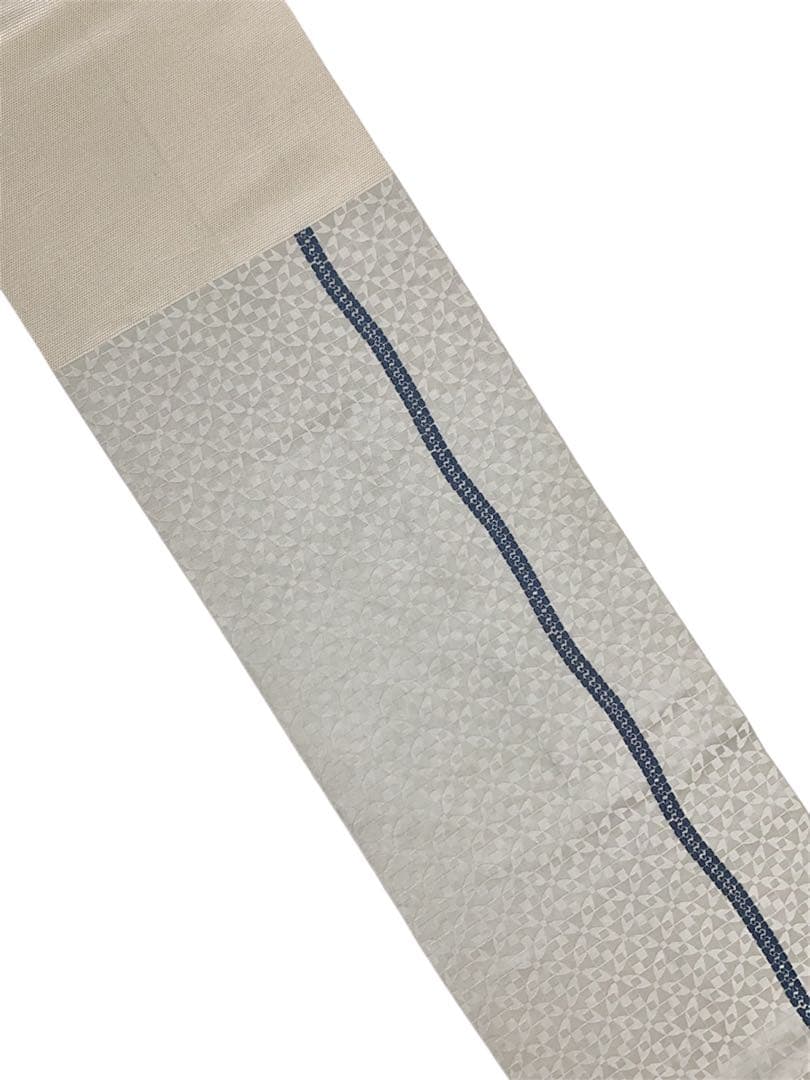 ¨̮⃝ 幾何学模様 ジッパー 博多織 名古屋帯