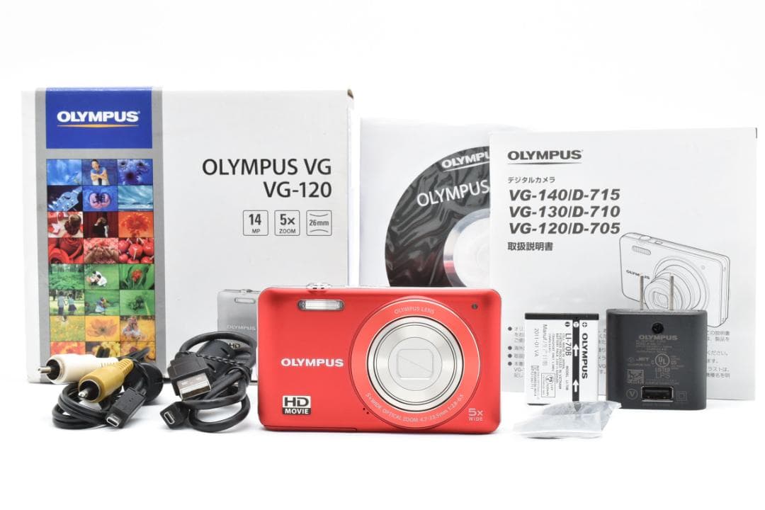 【新品未使用】OLYMPUS VG-120 レッド　動作確認済
