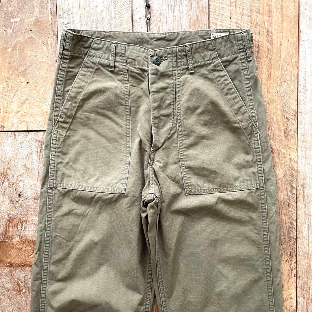 【美品】orSlow サイドアジャスター ベイカーパンツ ファティーグパンツ S