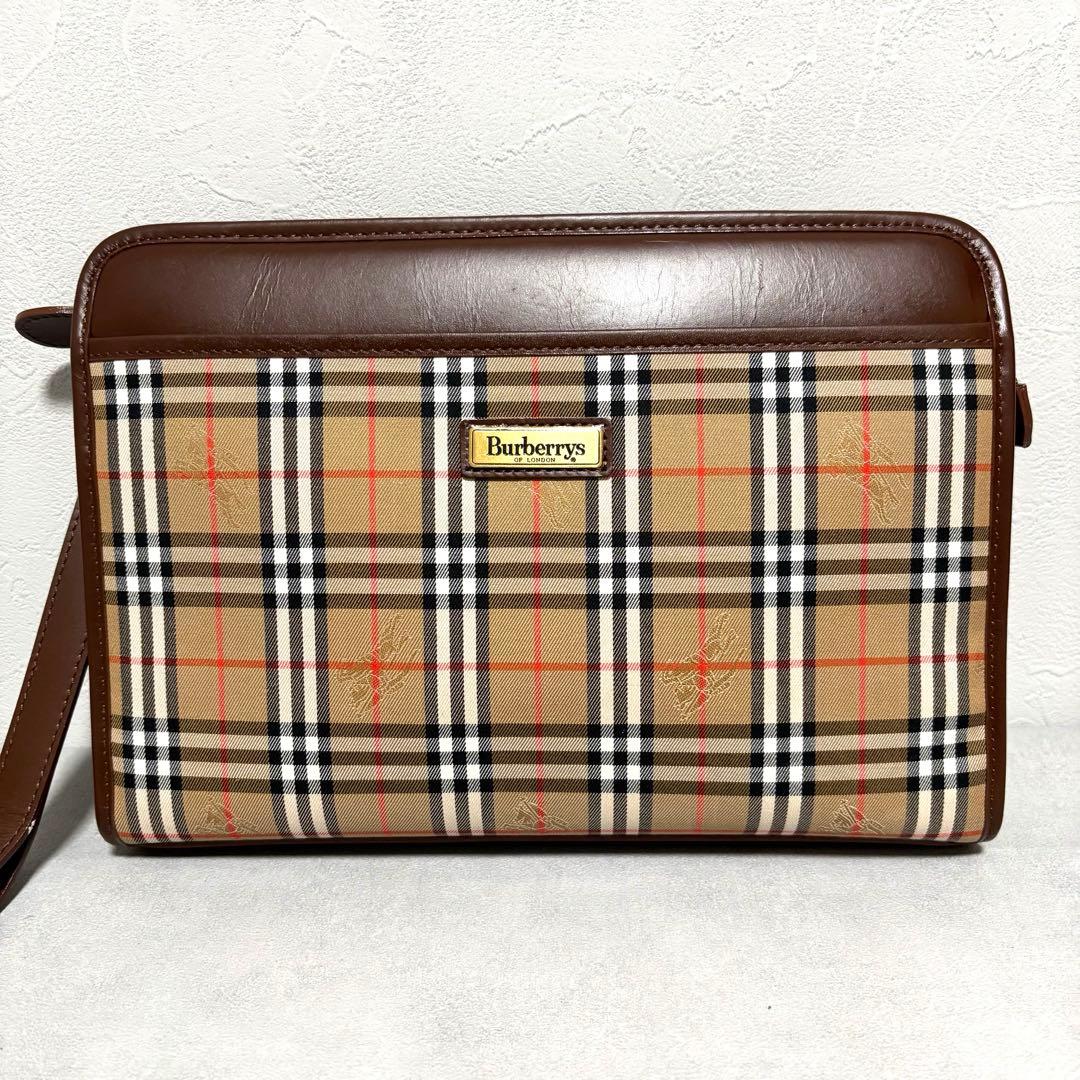 極美品✨BURBERRY'S クラッチバッグ ノバチェック ベージュ ホースロゴ