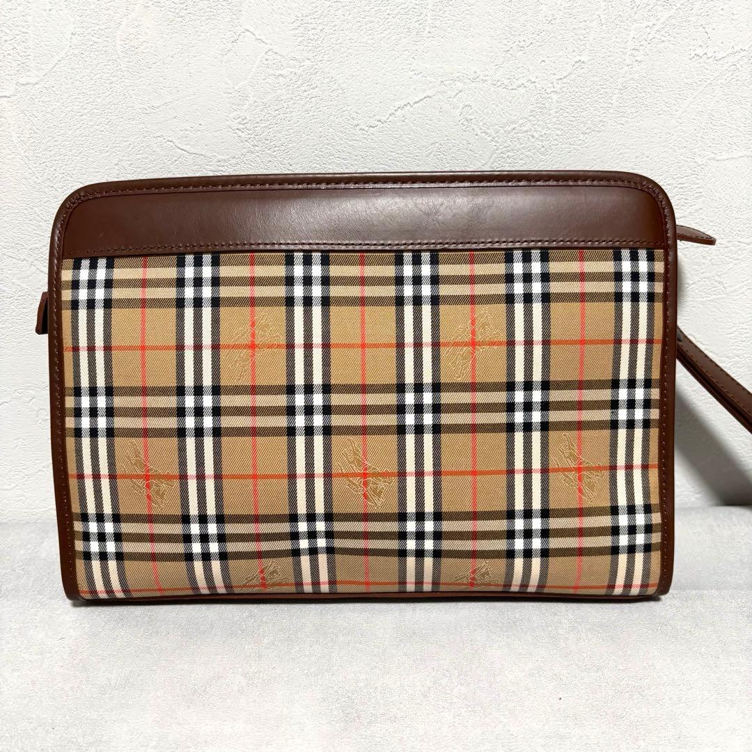 極美品✨BURBERRY'S クラッチバッグ ノバチェック ベージュ ホースロゴ