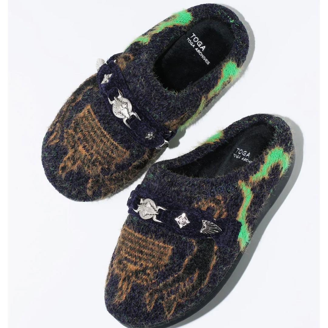 TOGA×SUBU 完売　スリッポン　サンダル　ネイビー・グリーン size2