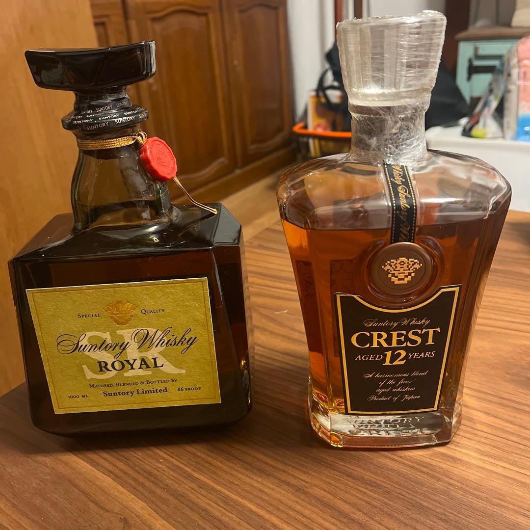 サントリーローヤル 1000mlと クレスト12年700mlの2本セット