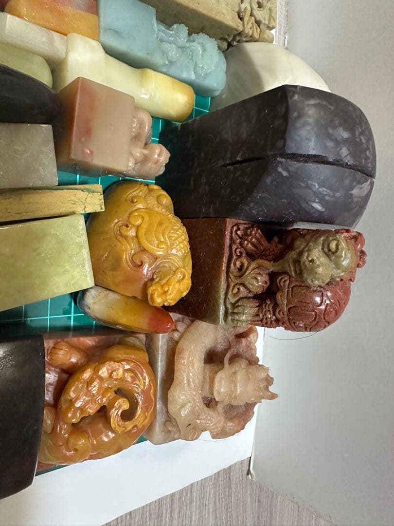 訳あり品　篆刻　印材　印石　まとめ　書道　落款　遊印　　ヒビ　使用済みなどなど