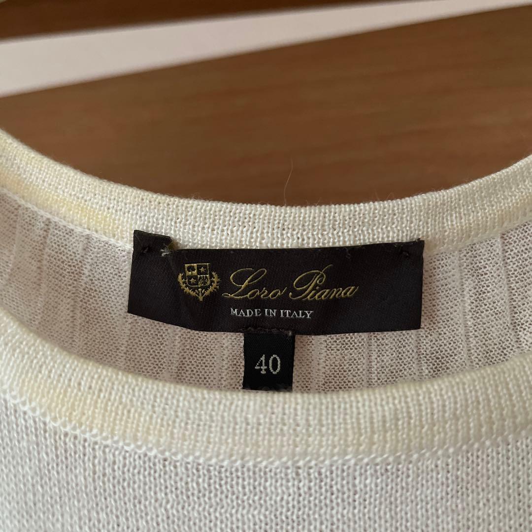 ロロピアーナ　プリーツトップス　リネンシルク