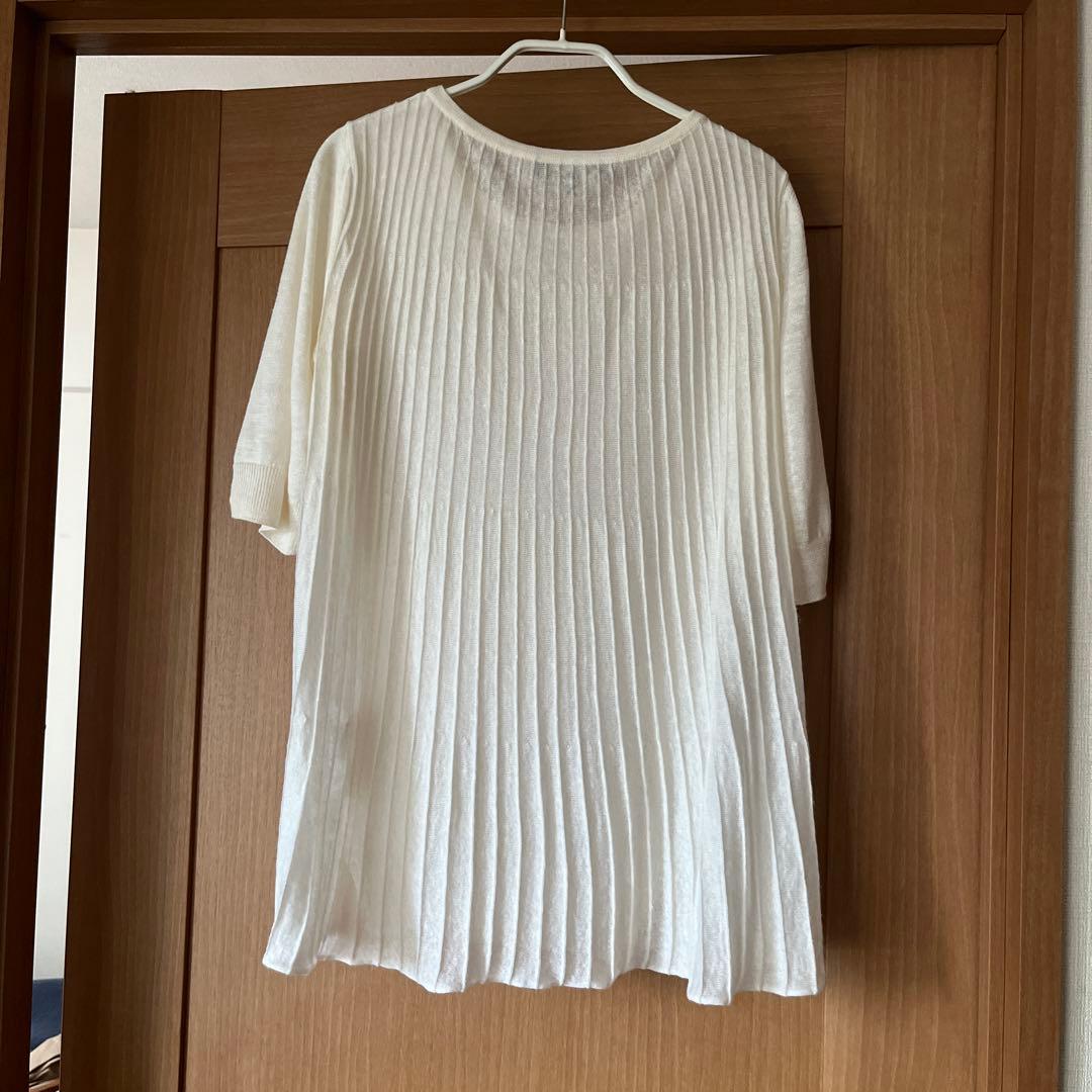 ロロピアーナ　プリーツトップス　リネンシルク