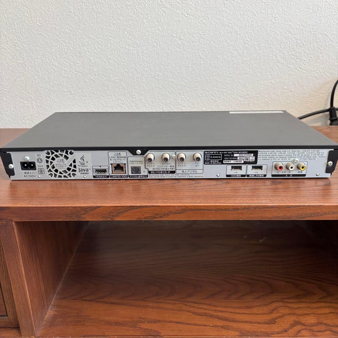 ソニー ブルーレイディスク/DVDレコーダー BDZ-EW500