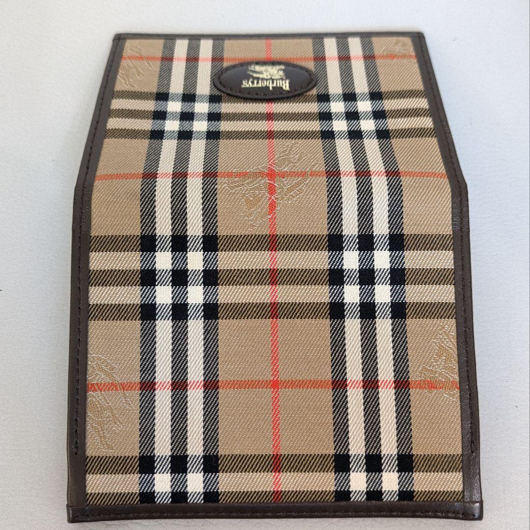 新品未使用✨バーバリー　ノバチェック　キャンバス　レザー　ホース柄　名刺入れ