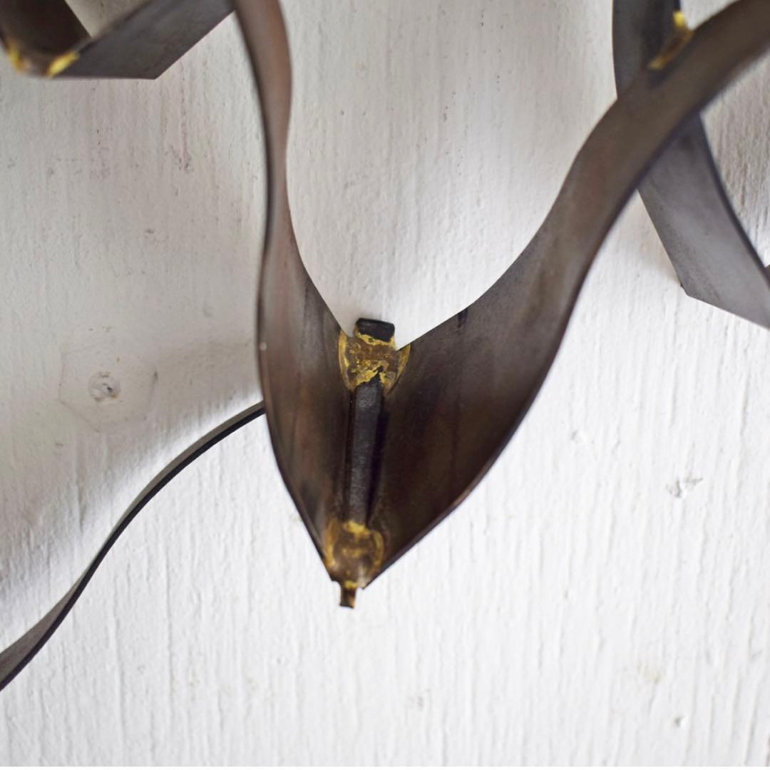 金属製の鳥のオブジェ　アンティーク　壁飾り