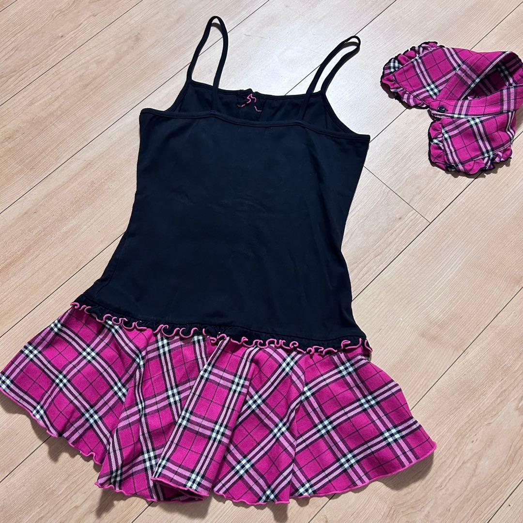 美品　PUTUMAYO プトマヨ　キャミソール　トップス　襟付き　チェック　王冠