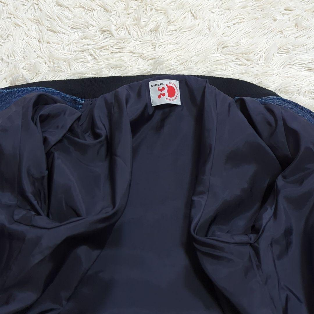 美品 希少30周年記念 M ディーゼル デニムブルゾン レース 花柄 インディゴ