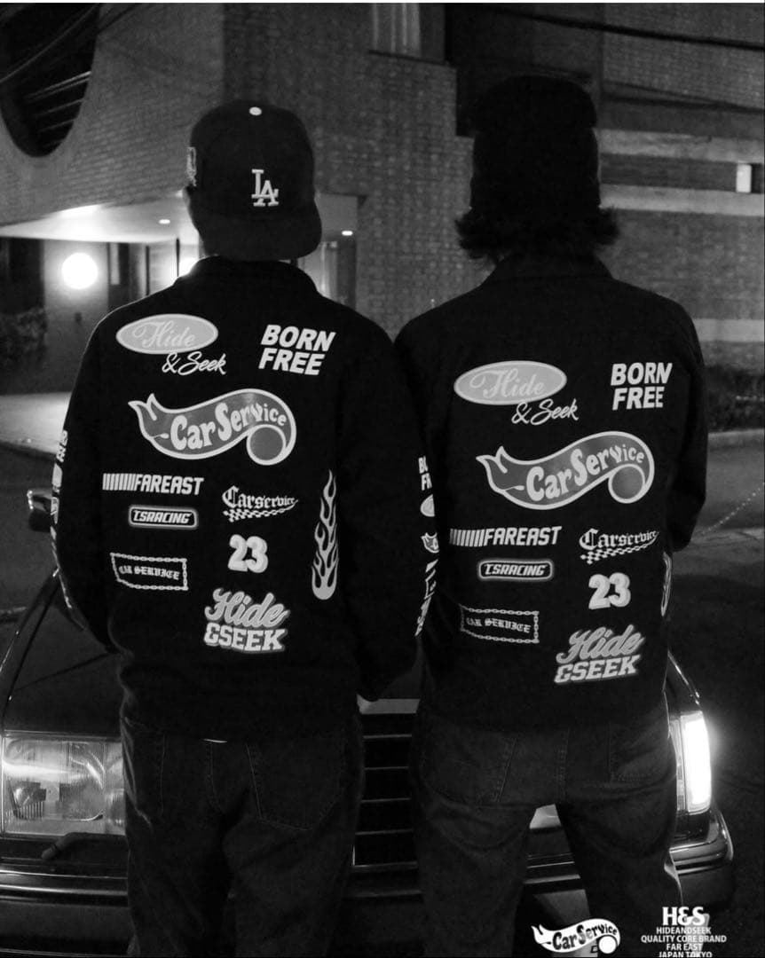 HIDEANDSEEK×CarService Half Zip Sweat