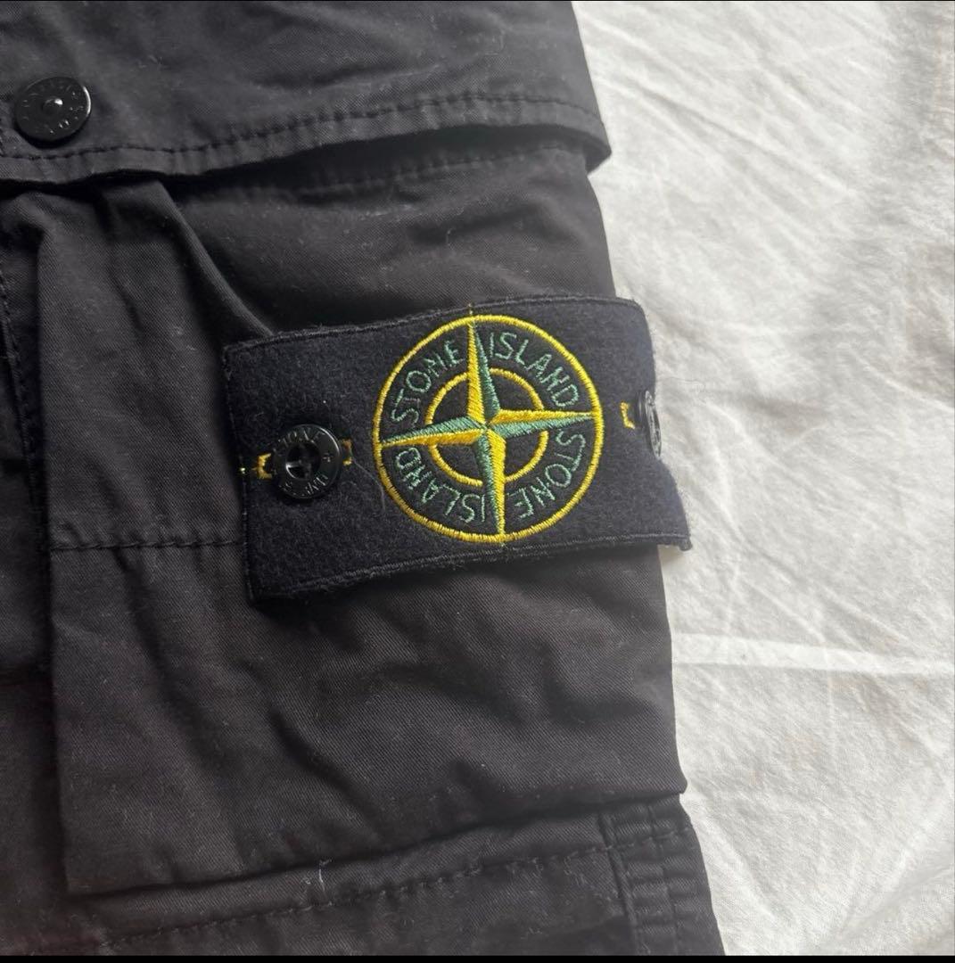 STONE  ブラックカーゴショートパンツ W30