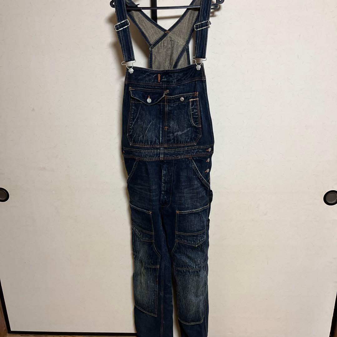 ［カバめん］EIGHT-G デニム　オーバーオール　ツナギ　W34