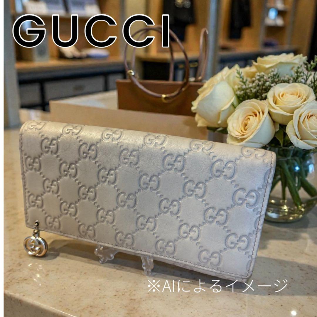 GUCCI GGパターン 長財布 アイボリー