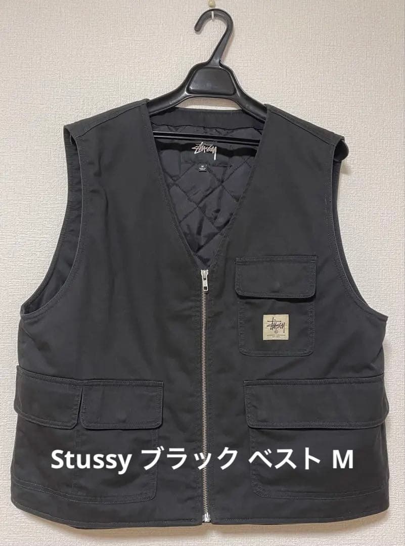 Stussy ブラック ベスト M
