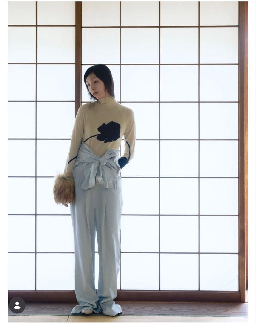 RITSUKO KARITA フラワーハイネックトップス