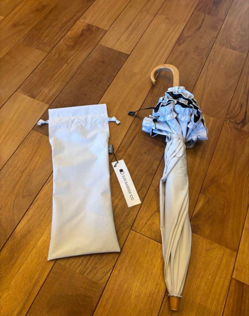 サンバリア100 折り畳み日傘　二段折　フリル