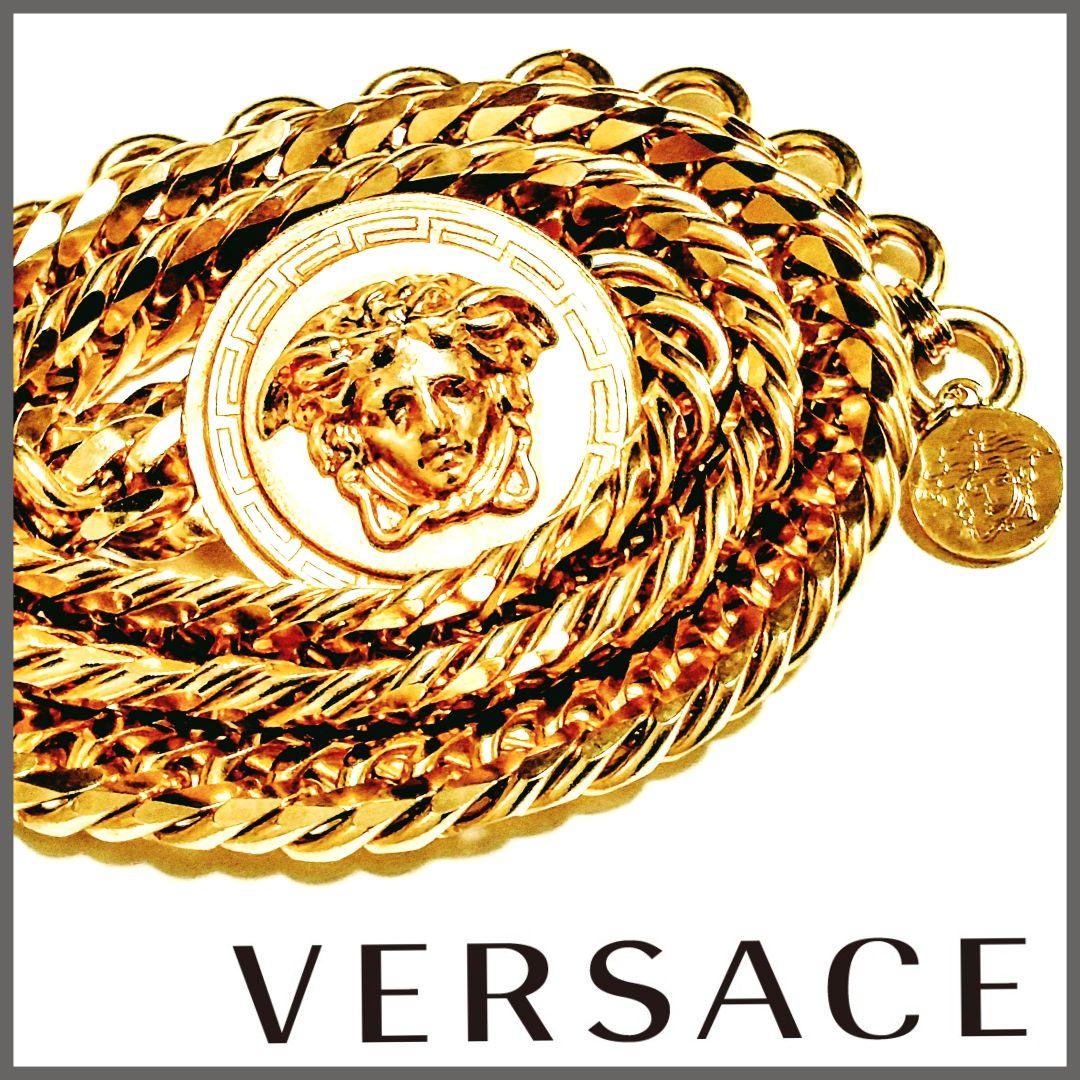 VERSACE ヴェルサーチ✦ゴールド メデューサ✦極太 喜平チェーンベルト