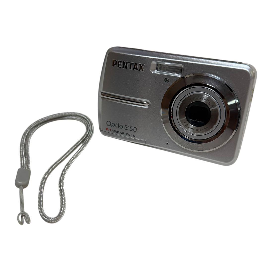 （極美品）PENTAX Optio E50 コンパクトデジカメ 乾電池式