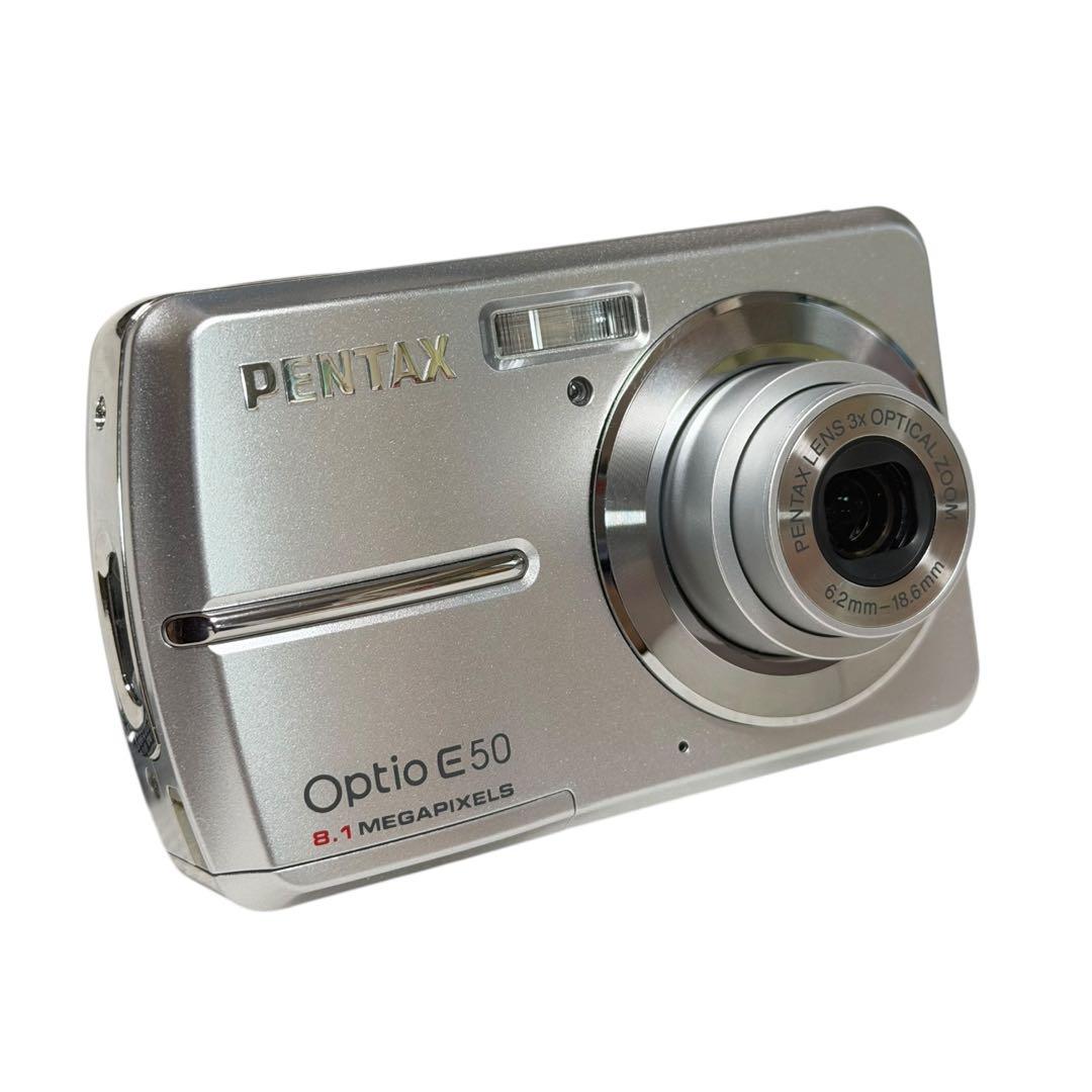 （極美品）PENTAX Optio E50 コンパクトデジカメ 乾電池式