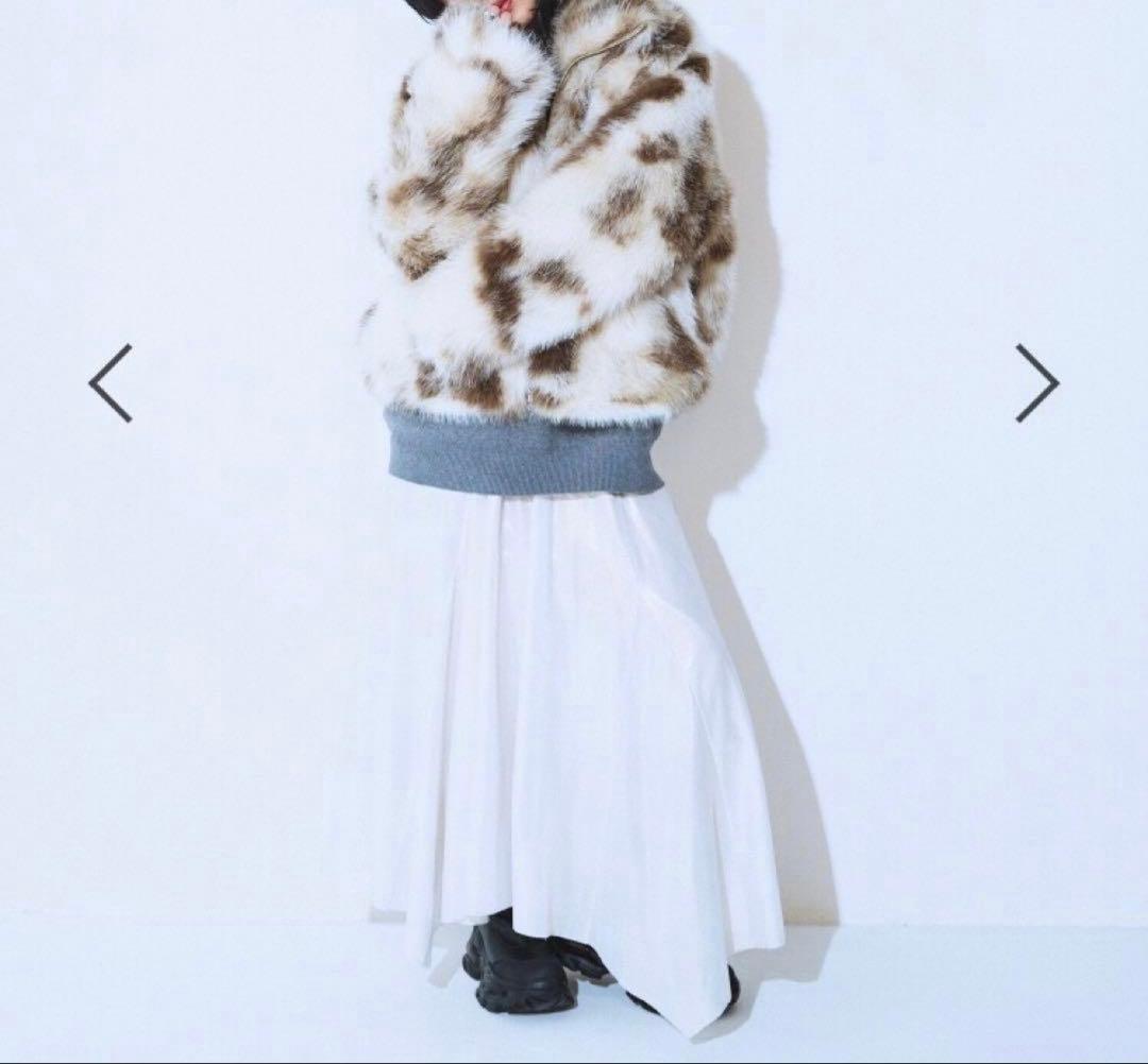 ✨️極美品✨️JEANASIS MIXカラーファーブルゾン ホワイト系 ジーナシス