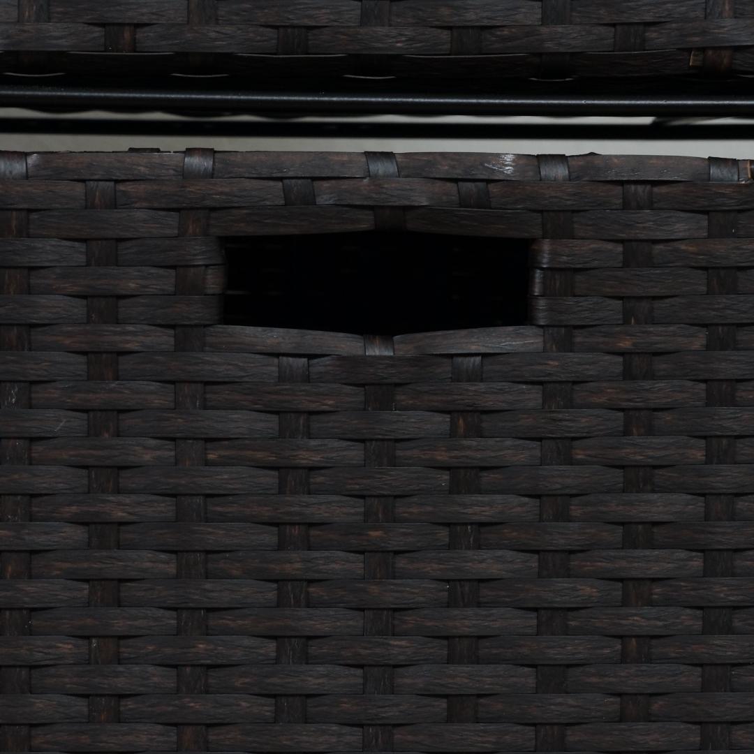 フォロー割【新品】ランドリーチェスト　ラタン調 4段7杯 キャスター付