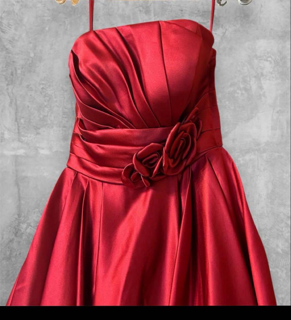 ツィードドレス　tweed ファインフェザー　ドレス赤fine feathers