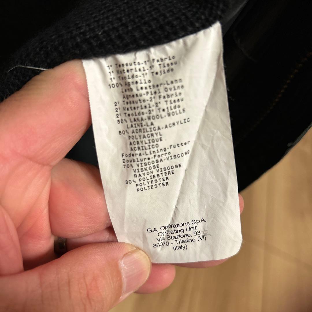 EMPORIO ARMANI レザージャケット・ブルゾン/54/羊革/ブラック/