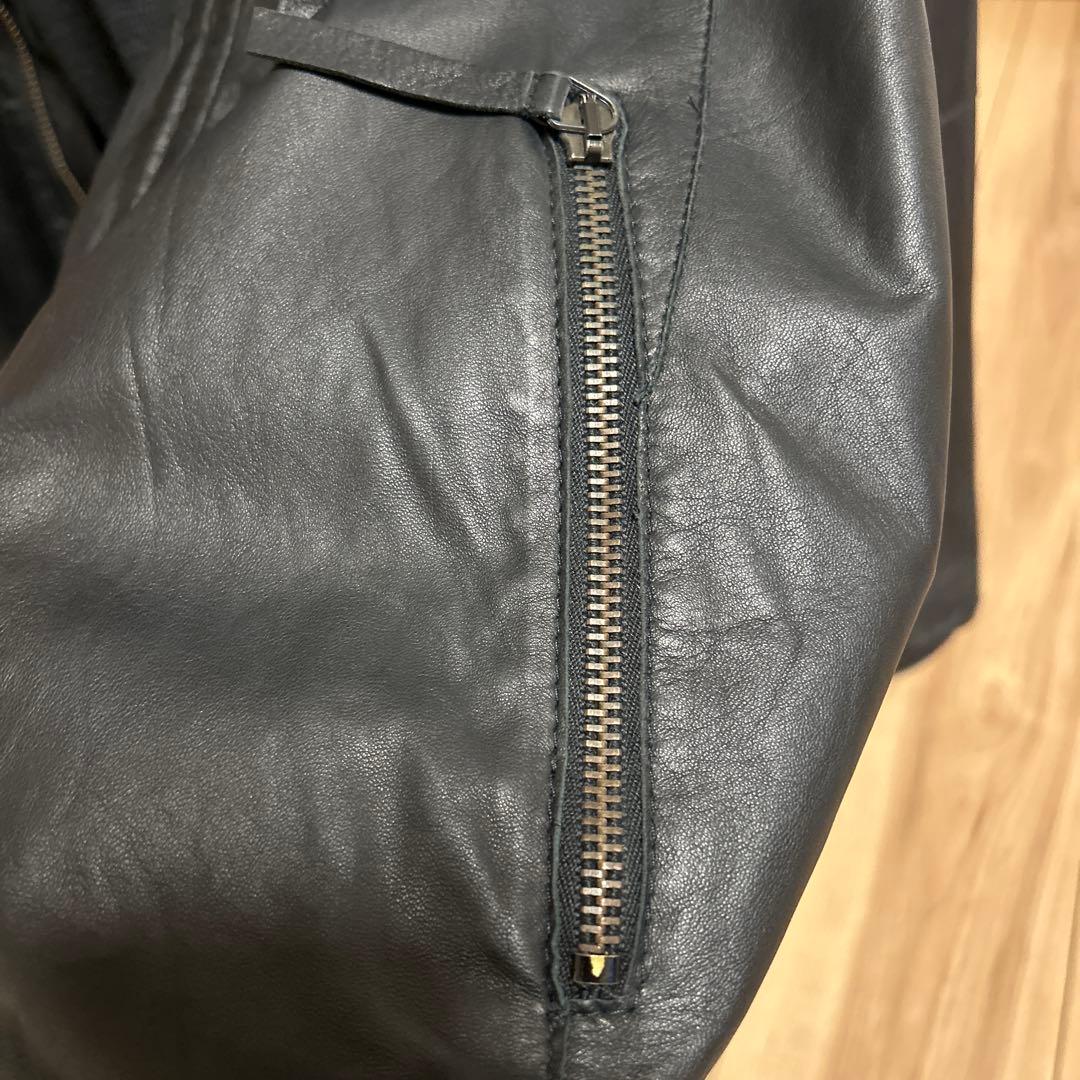 EMPORIO ARMANI レザージャケット・ブルゾン/54/羊革/ブラック/